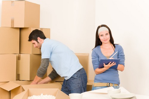Packing and wrapping furniture for storage in Highbury